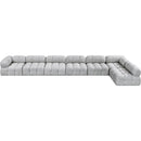 Meridian Ames Grey Boucle Fabric Modular Sectional IMAGE 5
