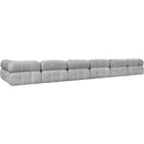 Meridian Ames Grey Boucle Fabric Modular Sectional IMAGE 6