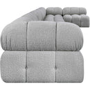 Meridian Ames Grey Boucle Fabric Modular Sectional IMAGE 7