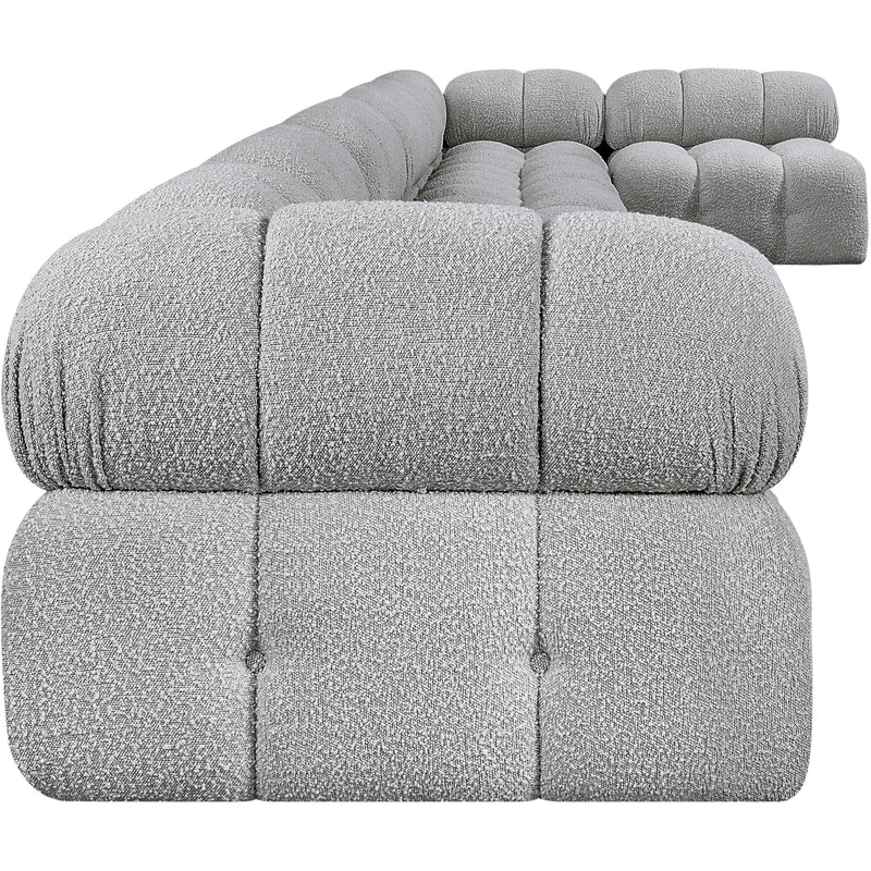 Meridian Ames Grey Boucle Fabric Modular Sectional IMAGE 7
