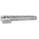 Meridian Ames Grey Boucle Fabric Modular Sectional IMAGE 13