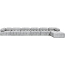 Meridian Ames Grey Boucle Fabric Modular Sectional IMAGE 3