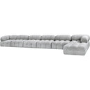 Meridian Ames Grey Boucle Fabric Modular Sectional IMAGE 5