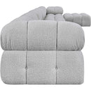 Meridian Ames Grey Boucle Fabric Modular Sectional IMAGE 6