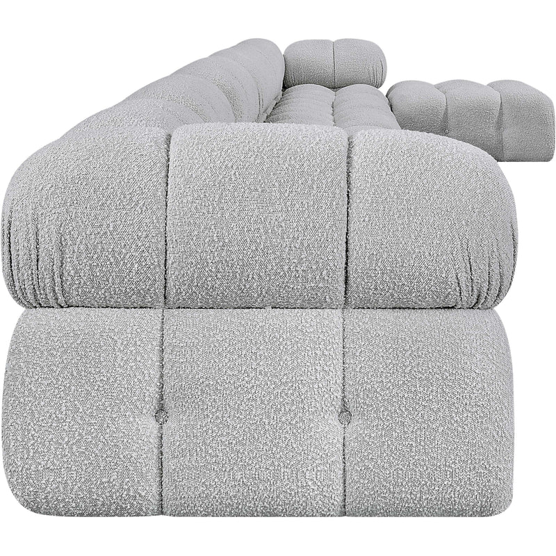 Meridian Ames Grey Boucle Fabric Modular Sectional IMAGE 6