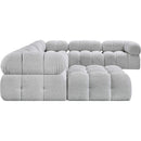 Meridian Ames Grey Boucle Fabric Modular Sectional IMAGE 6