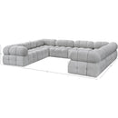 Meridian Ames Grey Boucle Fabric Modular Sectional IMAGE 16
