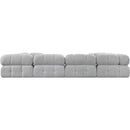Meridian Ames Grey Boucle Fabric Modular Sectional IMAGE 3