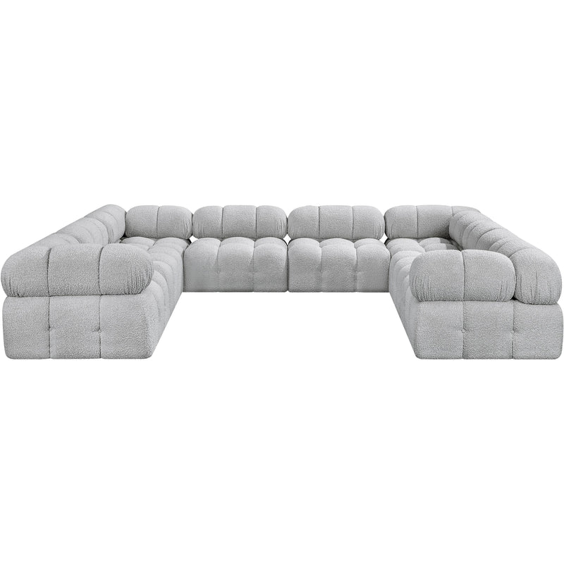 Meridian Ames Grey Boucle Fabric Modular Sectional IMAGE 4