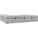 Meridian Ames Grey Boucle Fabric Modular Sectional IMAGE 6