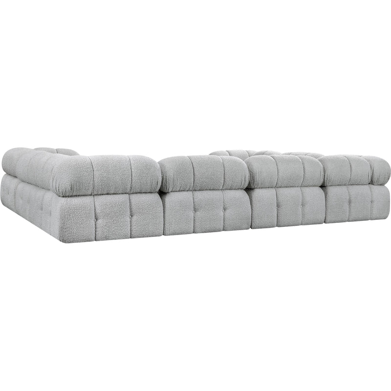 Meridian Ames Grey Boucle Fabric Modular Sectional IMAGE 6