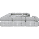 Meridian Ames Grey Boucle Fabric Modular Sectional IMAGE 7