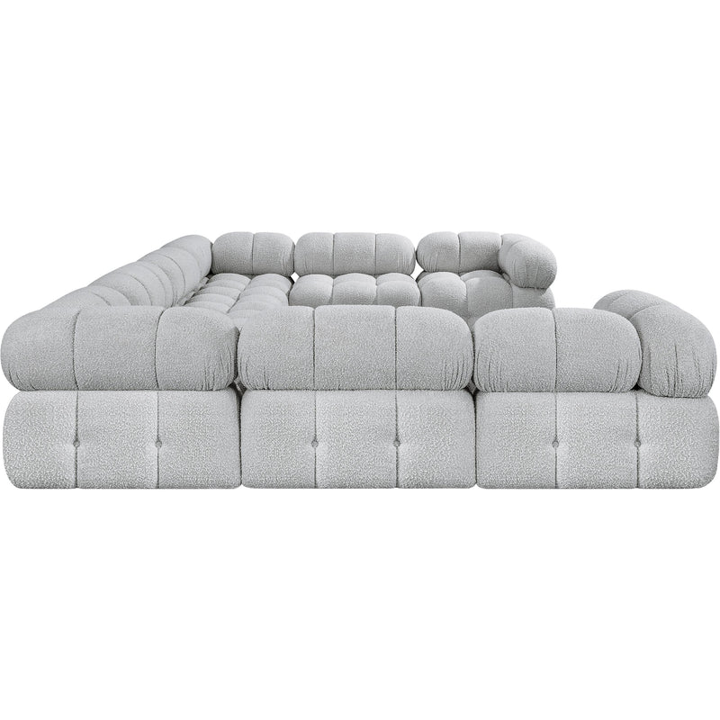 Meridian Ames Grey Boucle Fabric Modular Sectional IMAGE 7