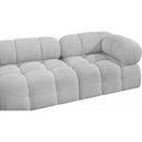 Meridian Ames Grey Boucle Fabric Modular Sectional IMAGE 9