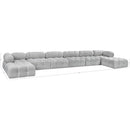 Meridian Ames Grey Boucle Fabric Modular Sectional IMAGE 12