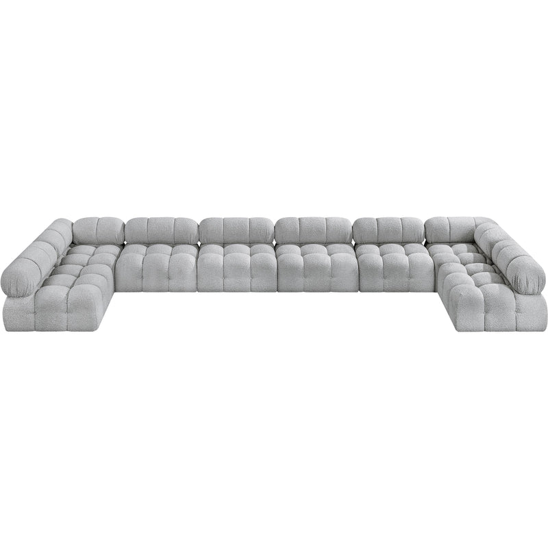 Meridian Ames Grey Boucle Fabric Modular Sectional IMAGE 6