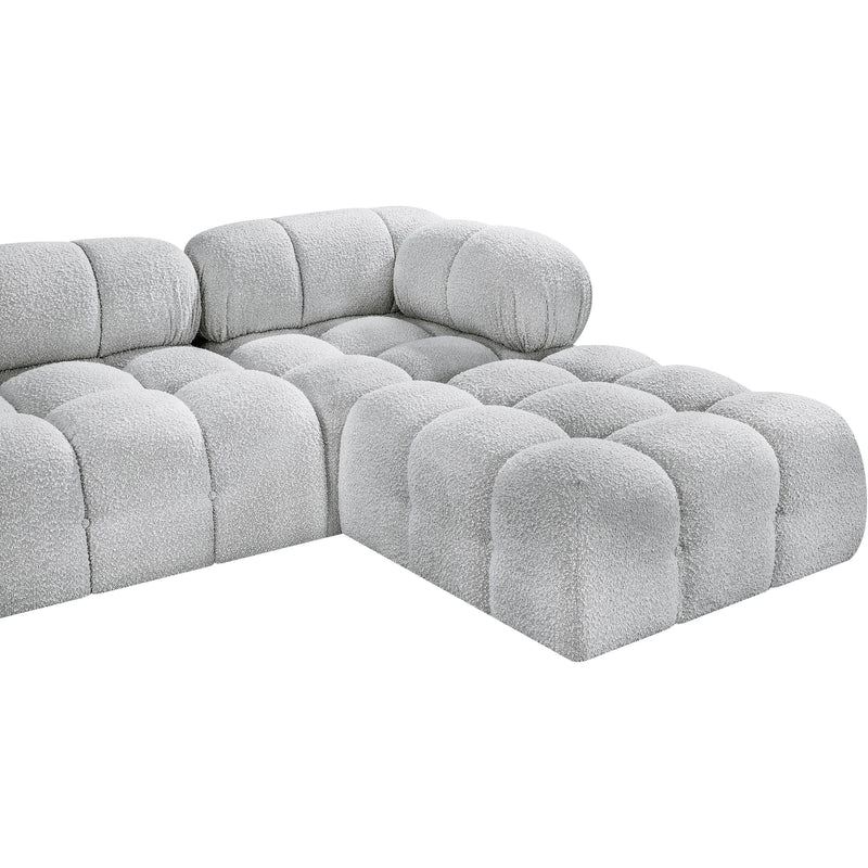 Meridian Ames Grey Boucle Fabric Modular Sectional IMAGE 8