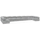 Meridian Ames Grey Boucle Fabric Modular Sectional IMAGE 12