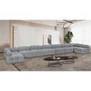 Meridian Ames Grey Boucle Fabric Modular Sectional IMAGE 2