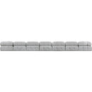 Meridian Ames Grey Boucle Fabric Modular Sectional IMAGE 3