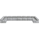 Meridian Ames Grey Boucle Fabric Modular Sectional IMAGE 4