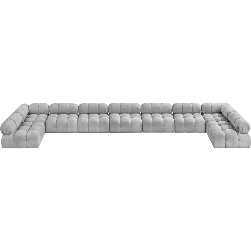 Meridian Ames Grey Boucle Fabric Modular Sectional IMAGE 4