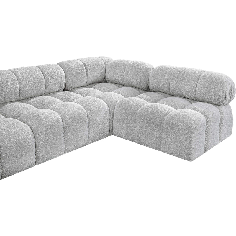 Meridian Ames Grey Boucle Fabric Modular Sectional IMAGE 6