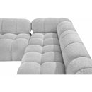 Meridian Ames Grey Boucle Fabric Modular Sectional IMAGE 8
