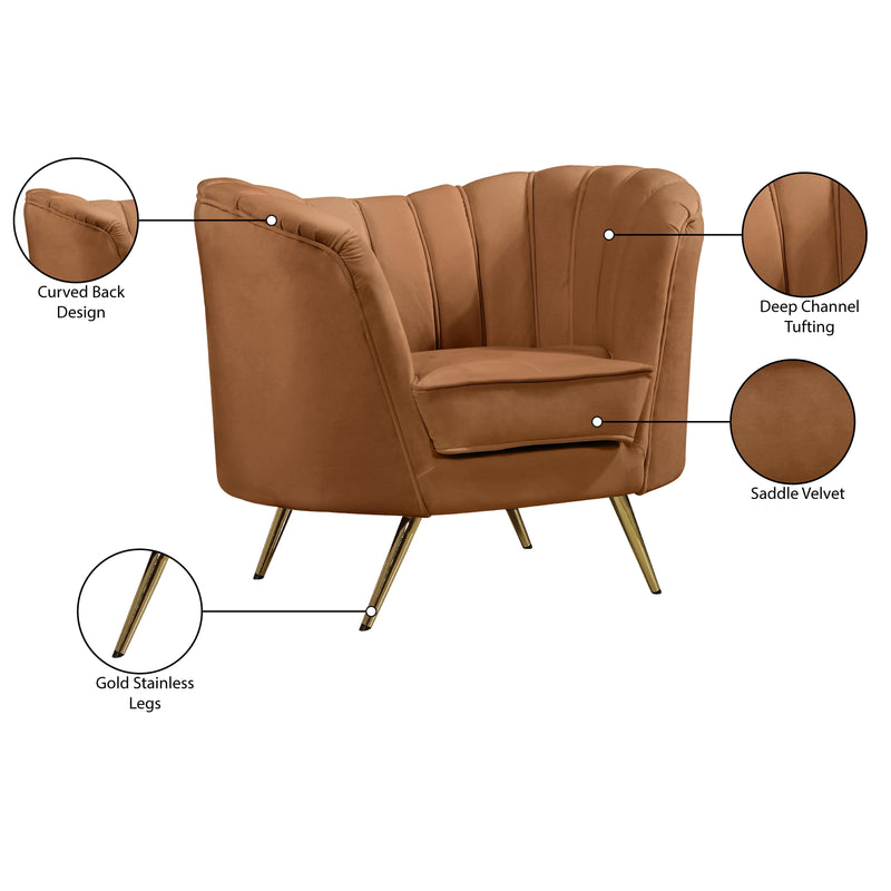 Meridian Margo Saddle Velvet Chair IMAGE 8