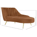 Meridian Margo Saddle Velvet Chaise IMAGE 4