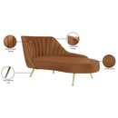 Meridian Margo Saddle Velvet Chaise IMAGE 5