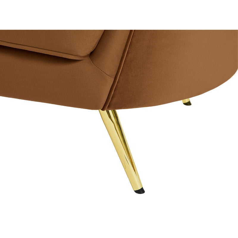 Meridian Margo Saddle Velvet Loveseat IMAGE 5