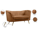 Meridian Margo Saddle Velvet Loveseat IMAGE 8