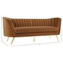 Meridian Margo Saddle Velvet Sofa IMAGE 13