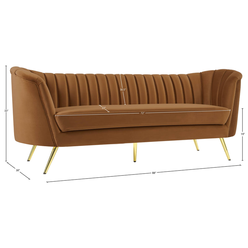 Meridian Margo Saddle Velvet Sofa IMAGE 13