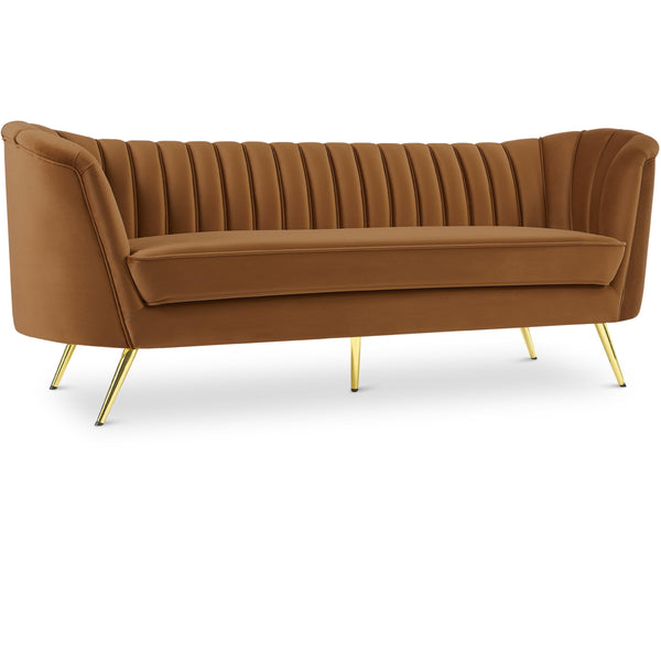 Meridian Margo Saddle Velvet Sofa IMAGE 1
