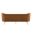 Meridian Margo Saddle Velvet Sofa IMAGE 3