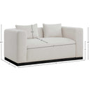 Meridian Alfie Beige Linen Textured Fabic Loveseat IMAGE 8