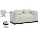 Meridian Alfie Beige Linen Textured Fabic Loveseat IMAGE 9