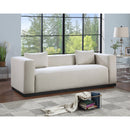 Meridian Alfie Beige Linen Textured Fabic Sofa IMAGE 2