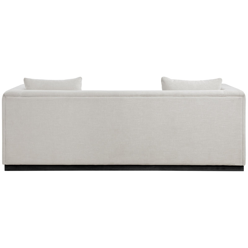 Meridian Alfie Beige Linen Textured Fabic Sofa IMAGE 3