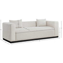 Meridian Alfie Beige Linen Textured Fabic Sofa IMAGE 8