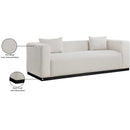 Meridian Alfie Beige Linen Textured Fabic Sofa IMAGE 9