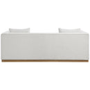 Meridian Alfie Cream Linen Textured Fabic Sofa IMAGE 3