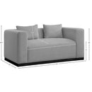 Meridian Alfie Grey Linen Textured Fabic Loveseat IMAGE 8