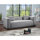 Meridian Alfie Grey Linen Textured Fabic Sofa IMAGE 2