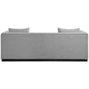 Meridian Alfie Grey Linen Textured Fabic Sofa IMAGE 3