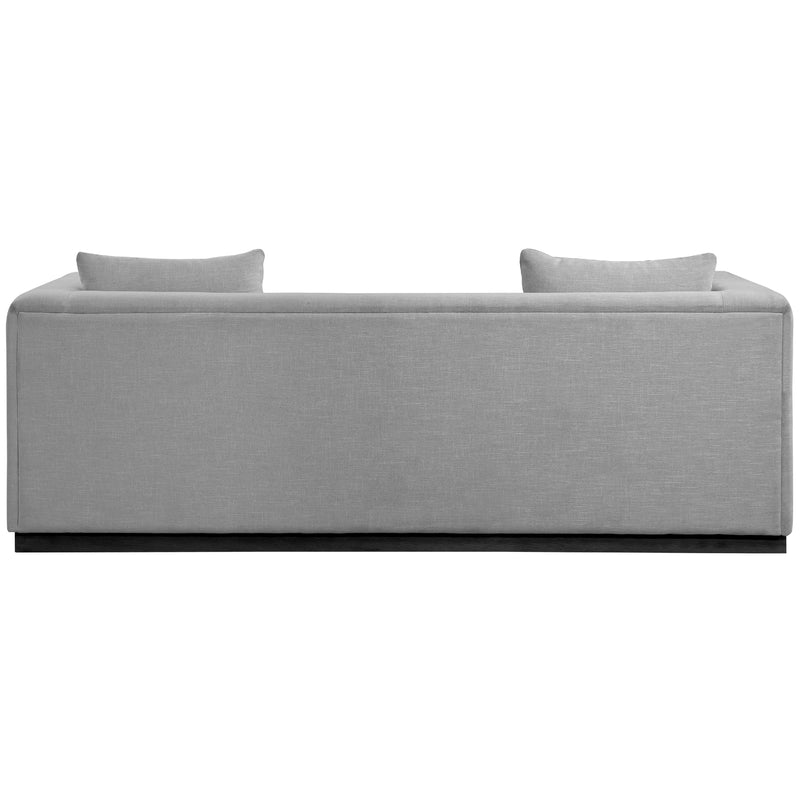Meridian Alfie Grey Linen Textured Fabic Sofa IMAGE 3