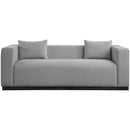 Meridian Alfie Grey Linen Textured Fabic Sofa IMAGE 4