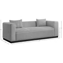 Meridian Alfie Grey Linen Textured Fabic Sofa IMAGE 8